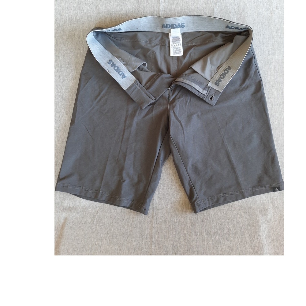 Adidas Men's 33 Performance Golf Short Zip-Up‎ Gray Active Stretch Waistband